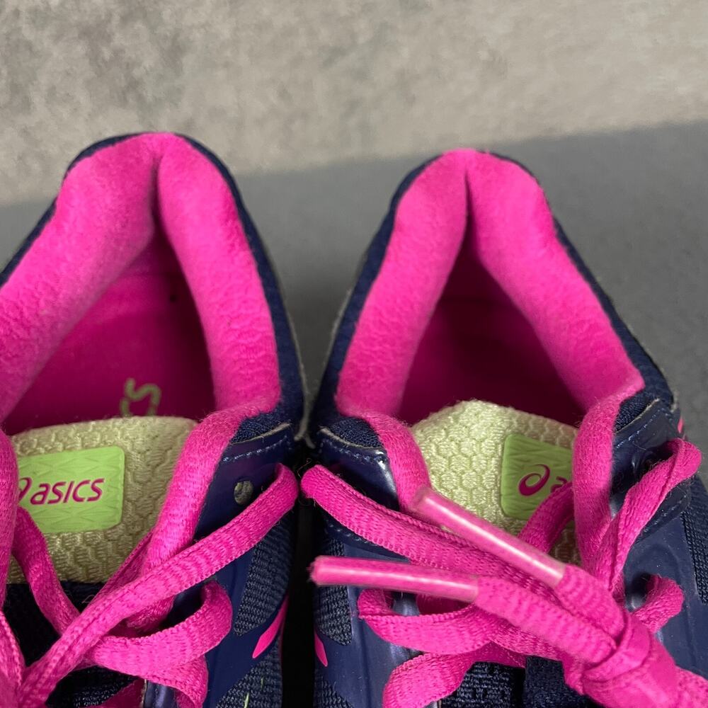 Asics Gel-Kayano 22 Sneaker Women US 6.5 Navy Pink Lace-Up Running Shoes T597N - Picture 6 of 14